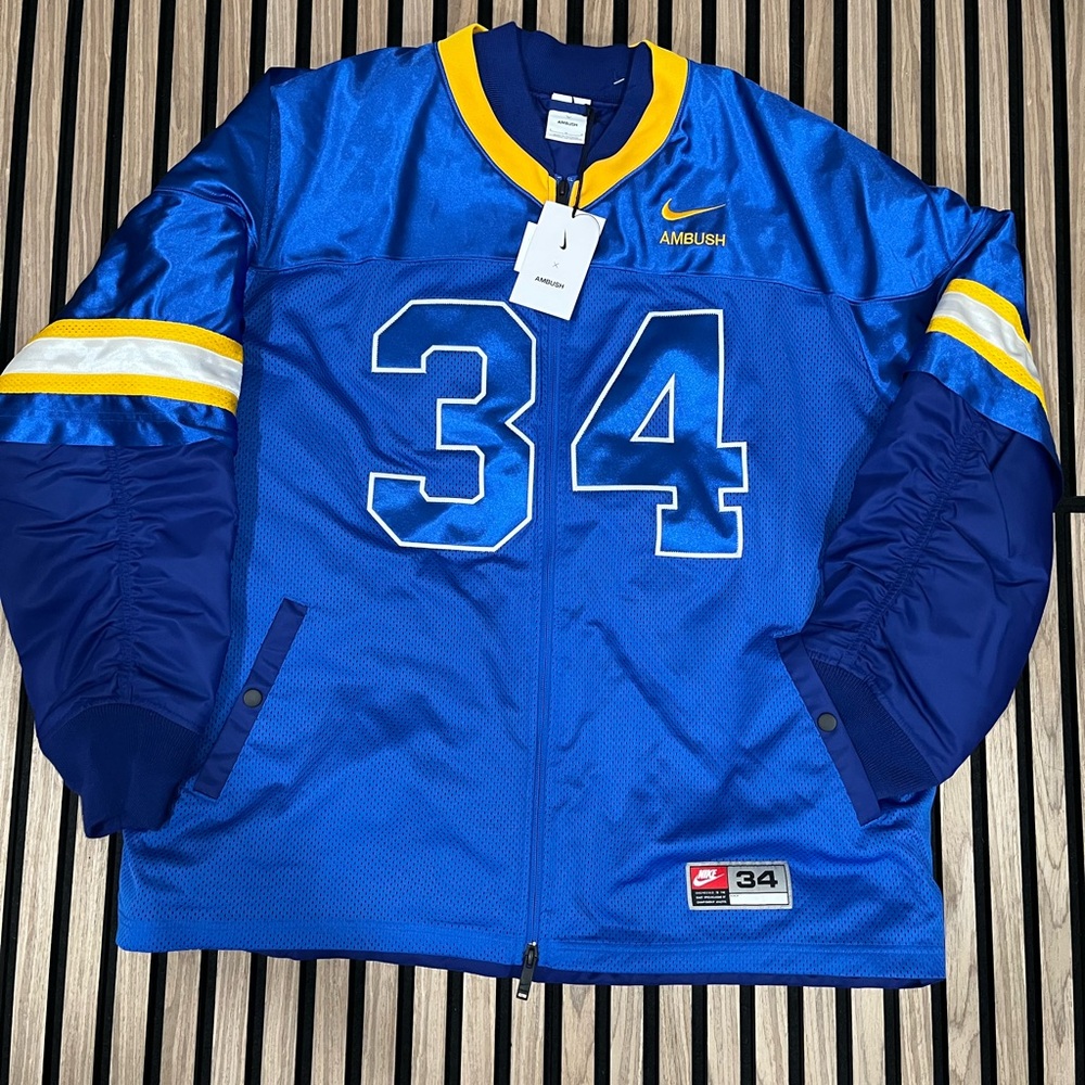 Nike x AMBUSH Football Jacket Deep Royal Blue Men’s DX6916-455 NEW